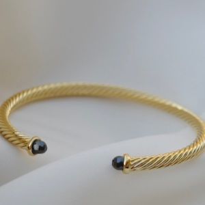black cuff link bracelet